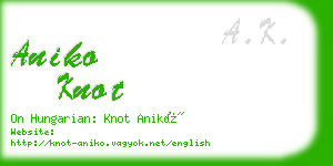 aniko knot business card